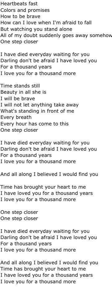 thousand years lyrics|thousand years lyrics full song.